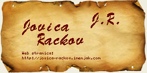 Jovica Rackov vizit kartica